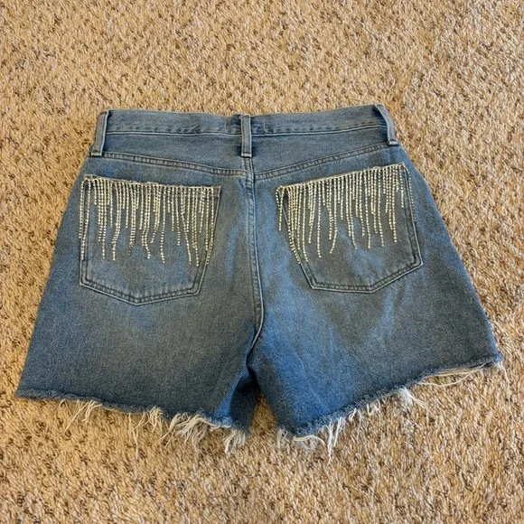 Madewell Rhinestone Jean Shorts - Picture 4 of 7